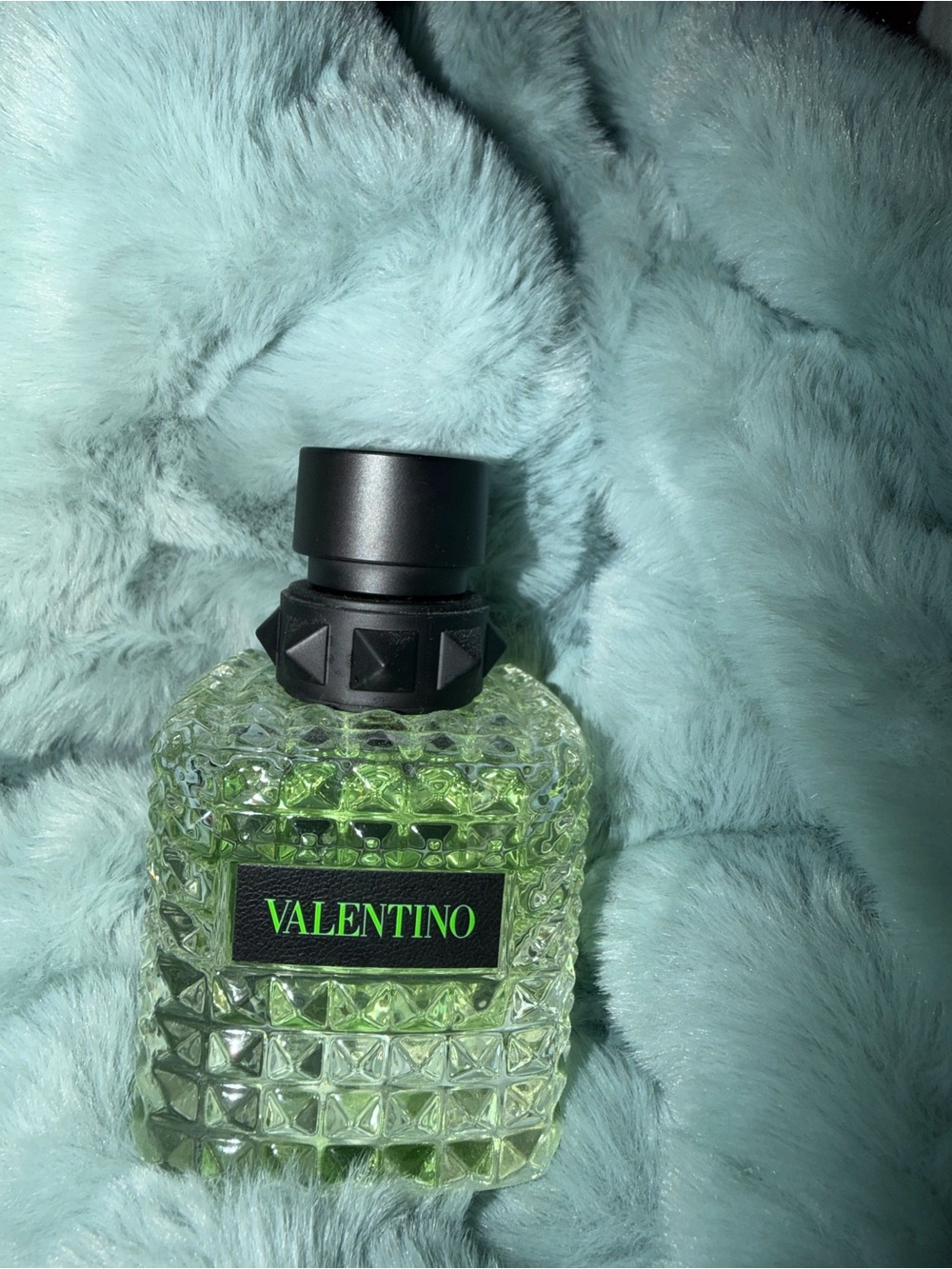 Valentino Green Glass Studded Perfume Bottle - Picture 2 of 3